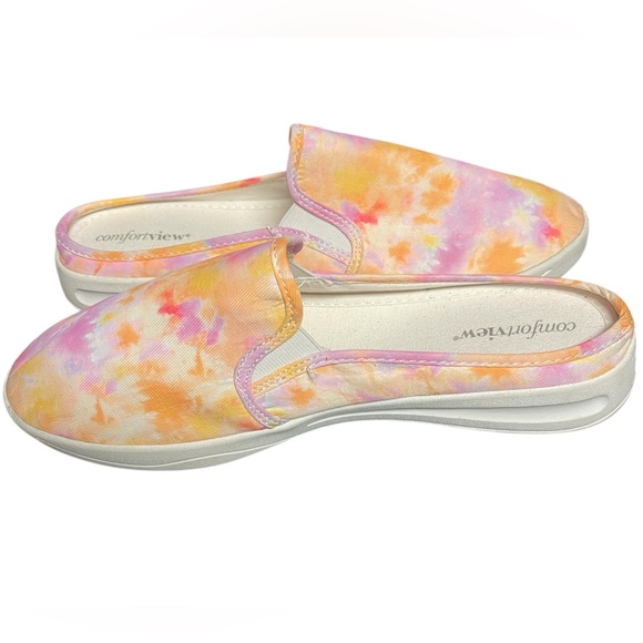 COMFORTVIEW CAMELIA MULE SNEAKERS SLIP-ON WOMEN COLORFUL TIE-DYE SIZE 12M NO BOX - Picture 4 of 7